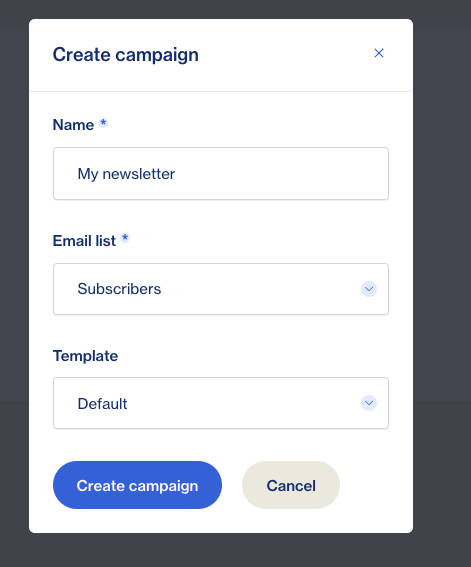 Create a campaign